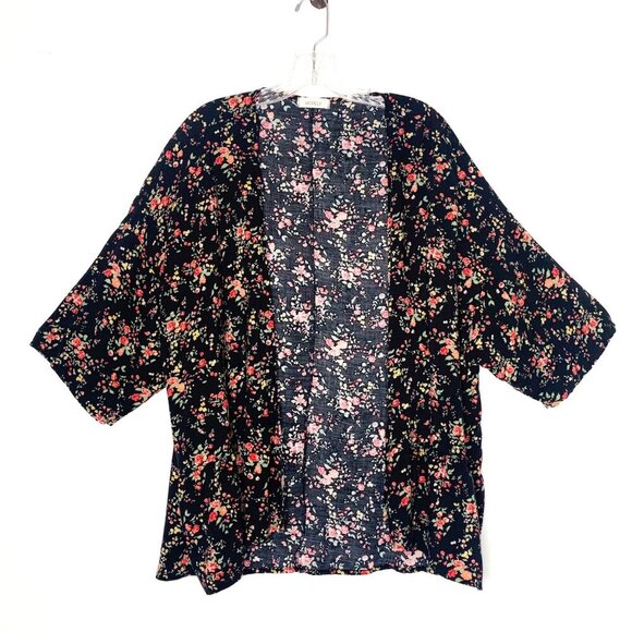 Vintage Y2K Hopely Women’s Size Small Floral Kimono Cardigan - Picture 1 of 8